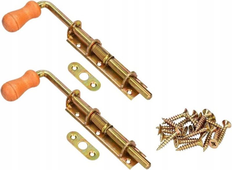 Rygiel zamknięcie KOTARBAU 200 mm stopka sprężynowa 2 szt.