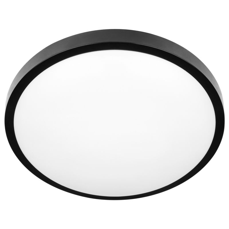 Plafon MasterLED Luvo 2x E27 czujnik ruchu DIP 30,5 cm IP44 okrągły czarny 1 szt.