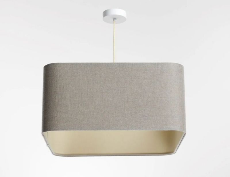 Lampa Bps Koncept wisząca KWADRO LEN 001-40w25 jasna beżowa 1 szt