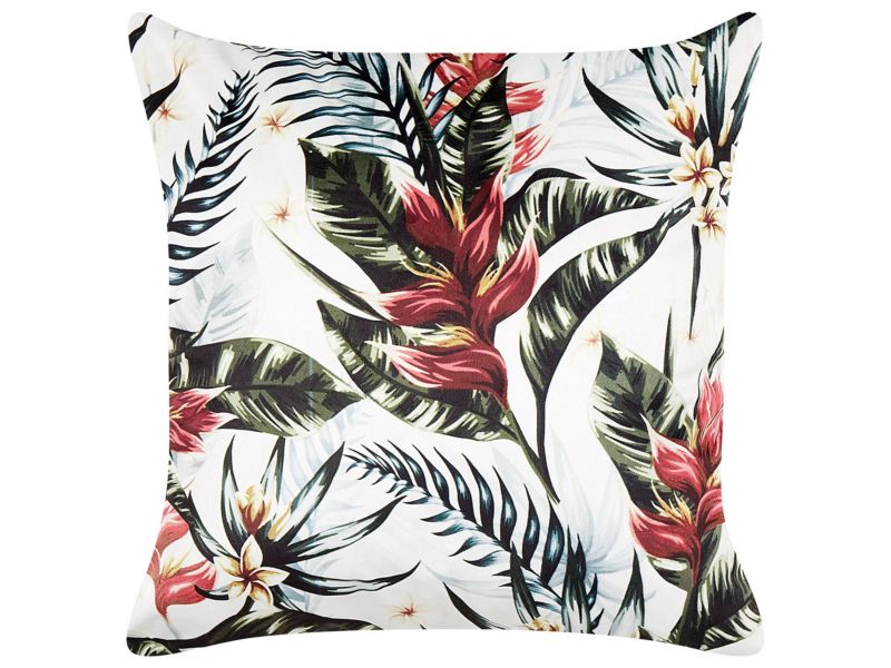 Poduszka dekoracyjna Edelweiss Welur 45 x 45 cm Roślinny Kolorowy 1 szt.