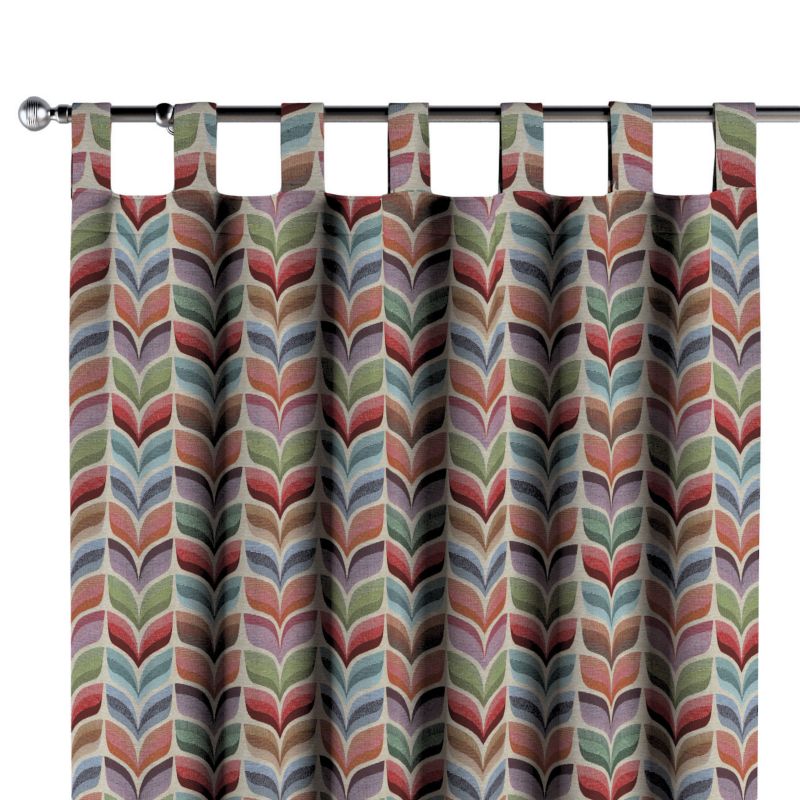 Zasłona na szelkach 1 szt. 130 x 245 cm Dekoria różowo-niebieski motyw roślinny 1 szt.