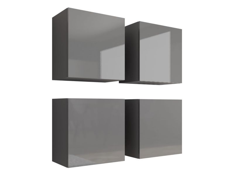 Komoda MIRJAN 24 Vigo kwadrat szary / szary połysk 1 szt.