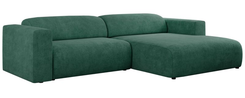 Narożnik MKS Meble PASADENA L strona prawa zielony struktura 1szt.