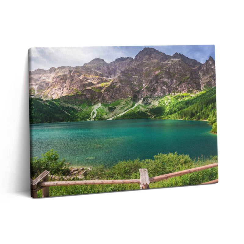 Obraz na płótnie Wallfluent 80x60 cm Pejzaż jeziora w górach 1 szt.