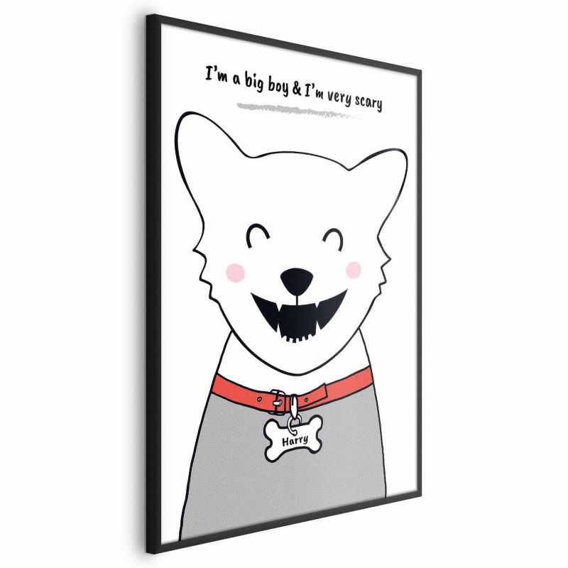 Plakat Artgeist Piesek Harry 29,7x42 cm z ramą czarną 1 szt