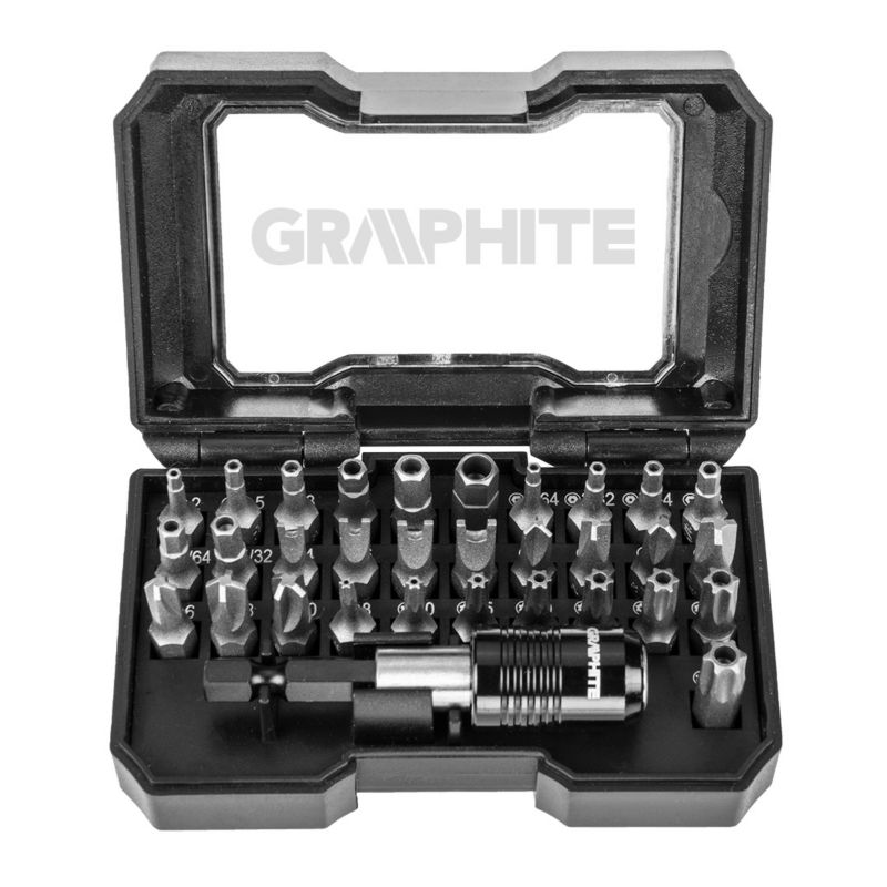 Końcówki wkrętakowe GRAPHITE zestaw 32 szt.1 kpl