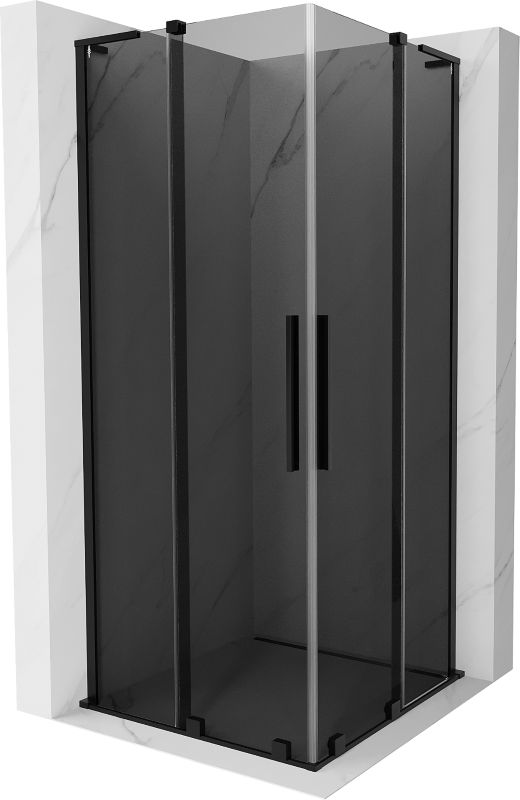 Kabina prysznicowa Mexen Velar L Duo rozsuwana 90 x 90 cm grafit czarna 1 szt.