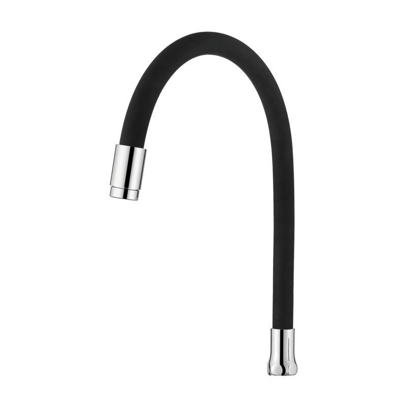 Jednofunkcyjna elastyczna wylewka Invena do baterii, czarny / chrom 1 szt.