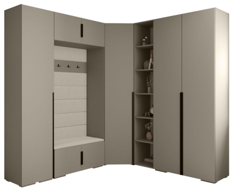 Garderoba do przedpokoju Abiks INOVA 1 Z2 kaszmir+czarny+manila02 1szt.