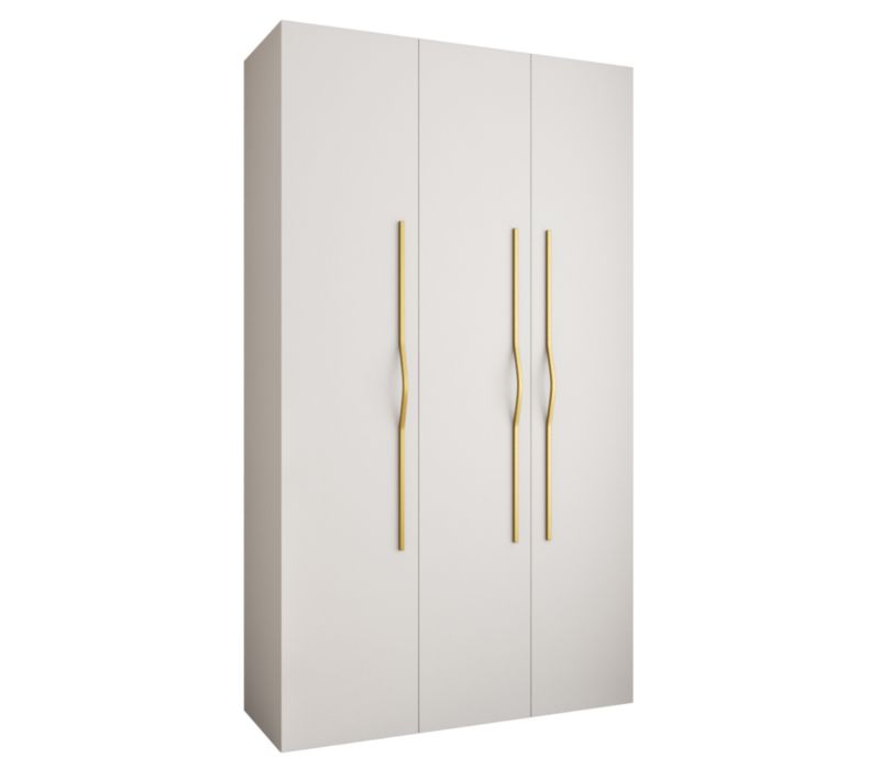 Szafa uchylna Garderoba COMO 2 140 (biały/złoty)