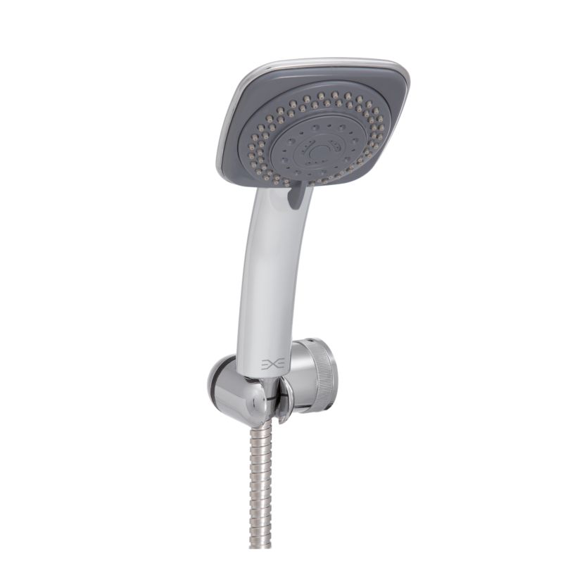 Zestaw prysznicowy 1-punktowy Invena Alize z 5-funkcyjną słuchawką i wężem, 1 szt.