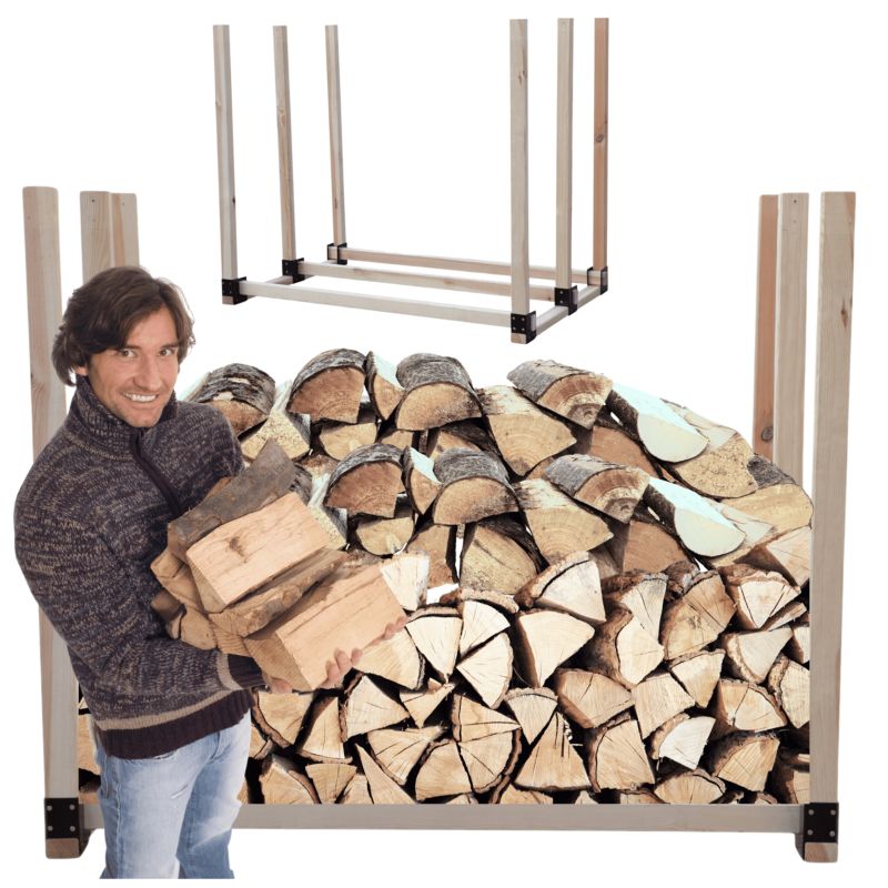 Stojak na drewno opałowe MODO24 wiata na drzewo kominkowe drewutnia 0,9 m3 1 szt.