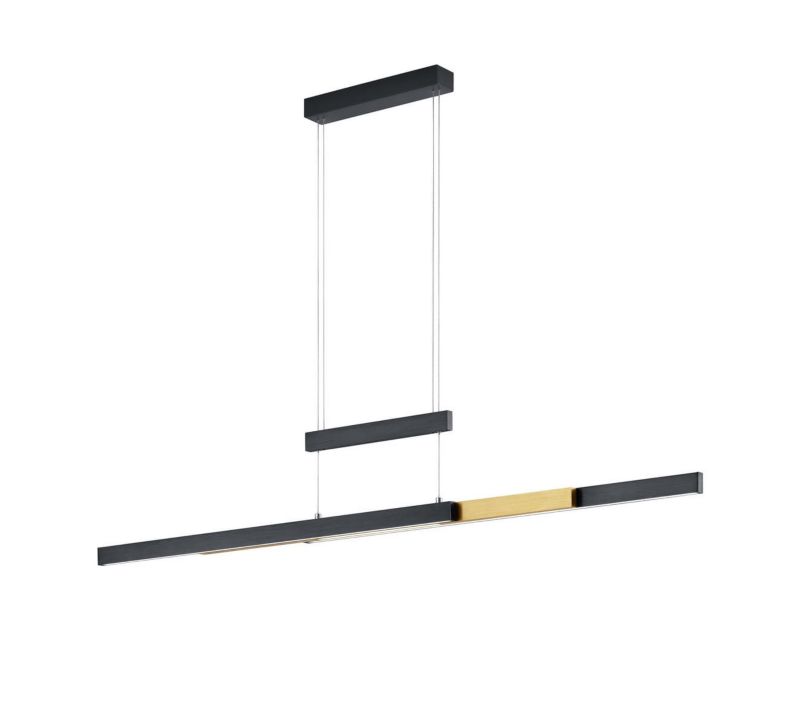 Lampa sufitowa wisząca Trio Trajan czarno-biała wym: 150 x 150,5 x 6 cm wbudowany LED 45W 1 szt.