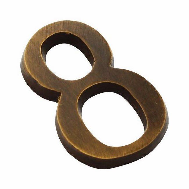 Cyfra 8 samoprzylepna 50 mm patyna