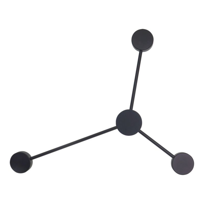 Kinkiet ścienny Polux Joy czarny styl nowoczesny 3 x GX53 x 6W IP20 wym: 66 x 77 x 8 cm - 1 szt.
