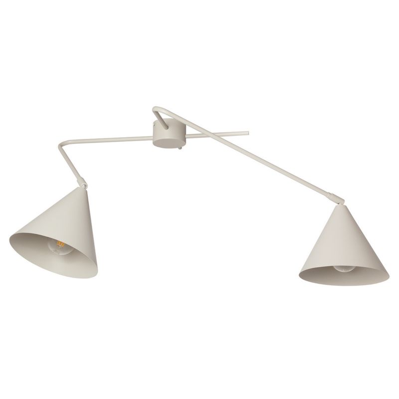 Lampa sufitowa wisząca Sigma Lighting Galaxy 8832 szary beż minimalistyczna 2xE27 x 15W 1 szt.