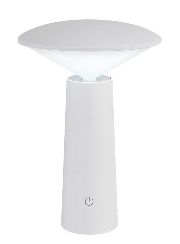 Lampa stołowa Rabalux Polperro biała LED 3W 2800K-6500K 180lm akumulator IP20 wym: 21 x 14 x 14 cm tworzywo sztuczne - 1 szt.