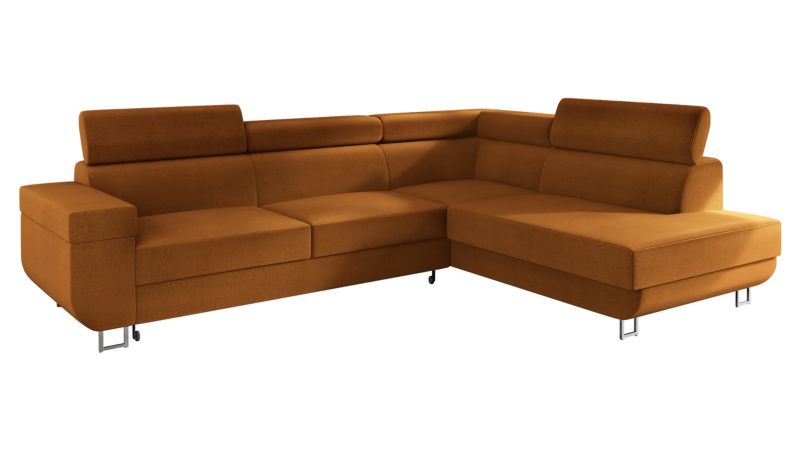 Narożnik MIRJAN 24 z regulowanymi zagłówkami Fonti prawy miedziany 1 szt.