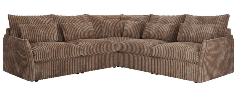 Narożnik MKS Meble VERSO L uniwersalny brązowy sztruks 1szt.