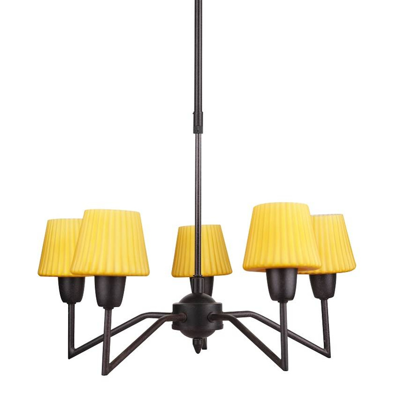 Żyrandol 5xE14 48cm MARS szkło