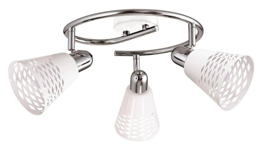 Lampa sufitowa spirala chrom/biała 3x40W E14 Discovery