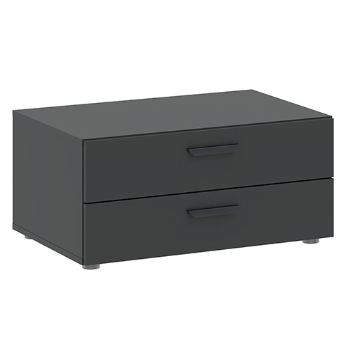 Komoda do salonu 74 cm antracyt BARENA z szufladami