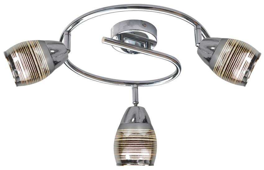 Lampa ścienna spirala 3X10W E14 LED chrom MILTON
