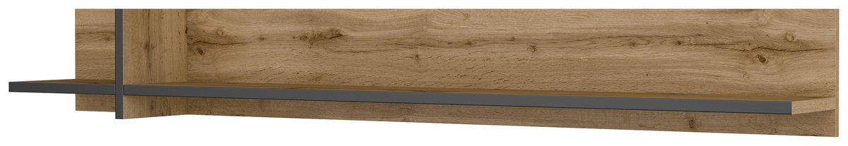 Drewnopodobna półka na książki do salonu 180 cm CROSS