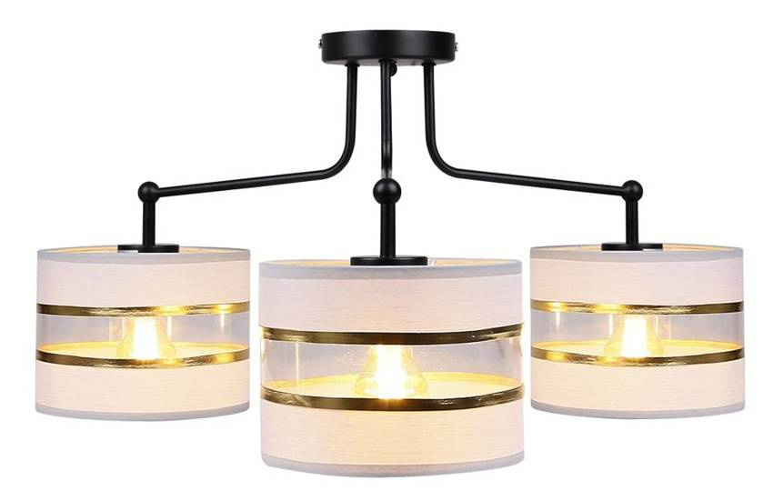 Lampa sufitowa Andy 3xE27 czarna/chrom