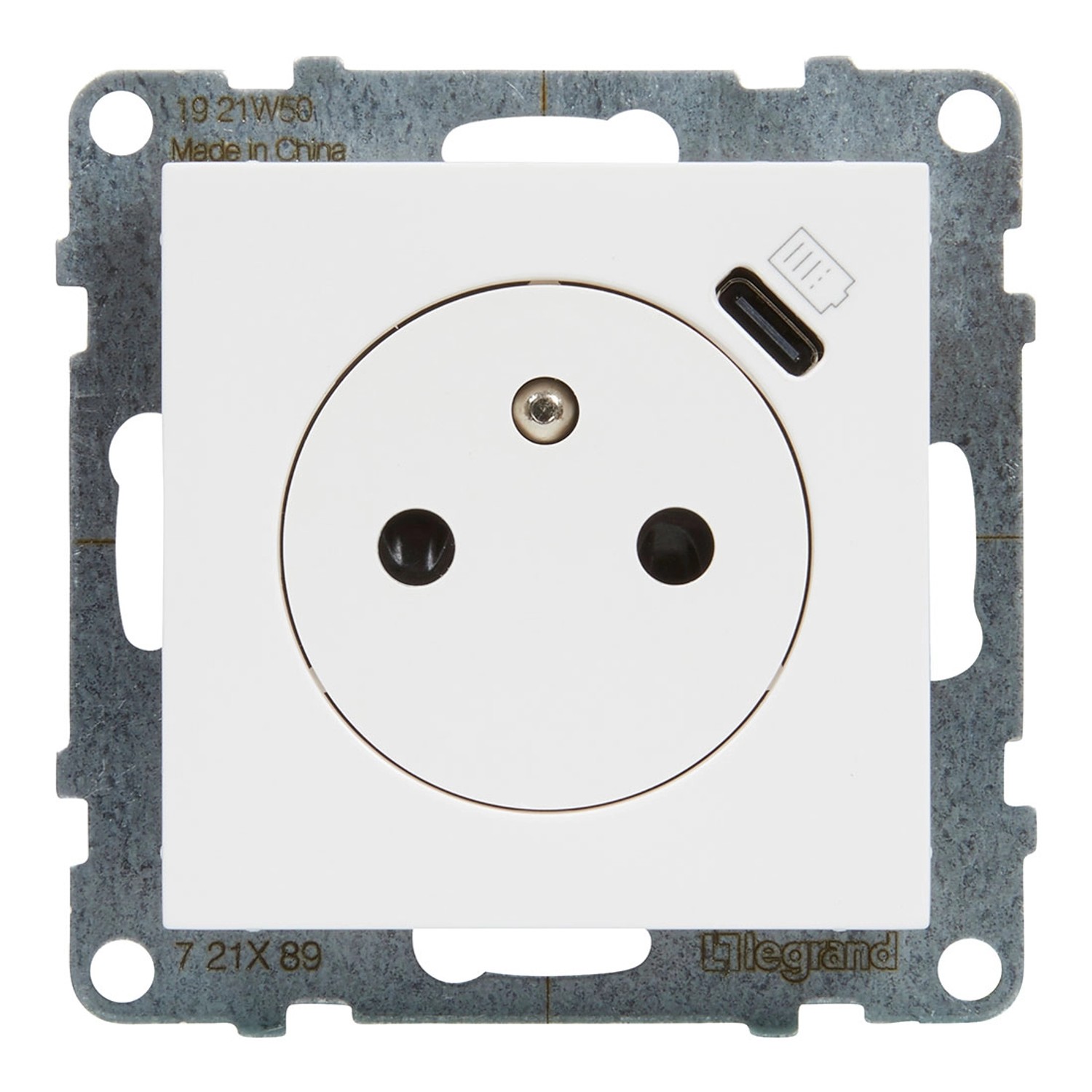 Gniazdo SUNO pojedyncze USB C białe