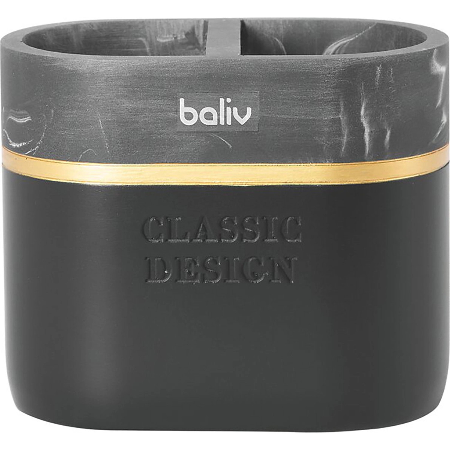 Baliv Kubek łazienkowy czarno-złoty