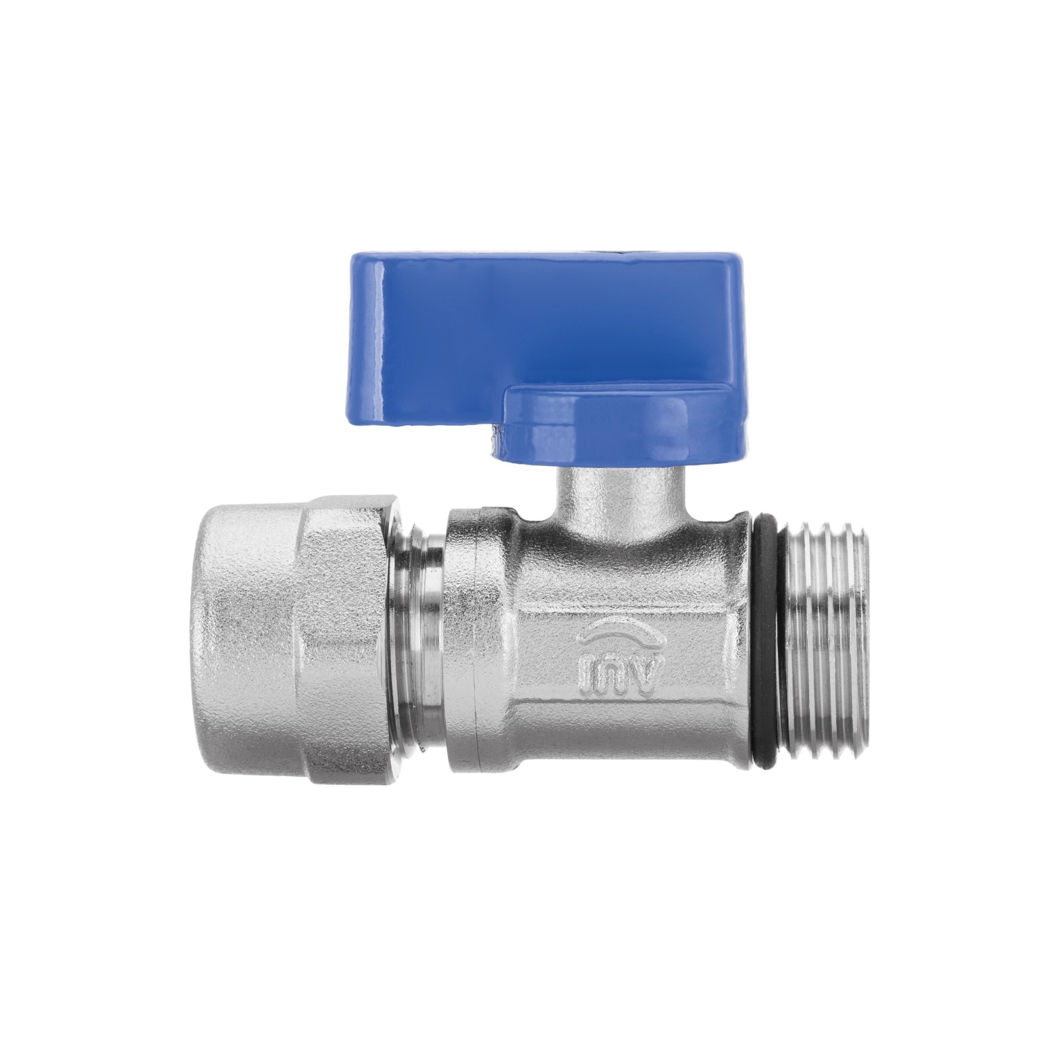 Invena Zawór kulowy mini PROV z dławikiem, ze złączką PEX, gwint zew.