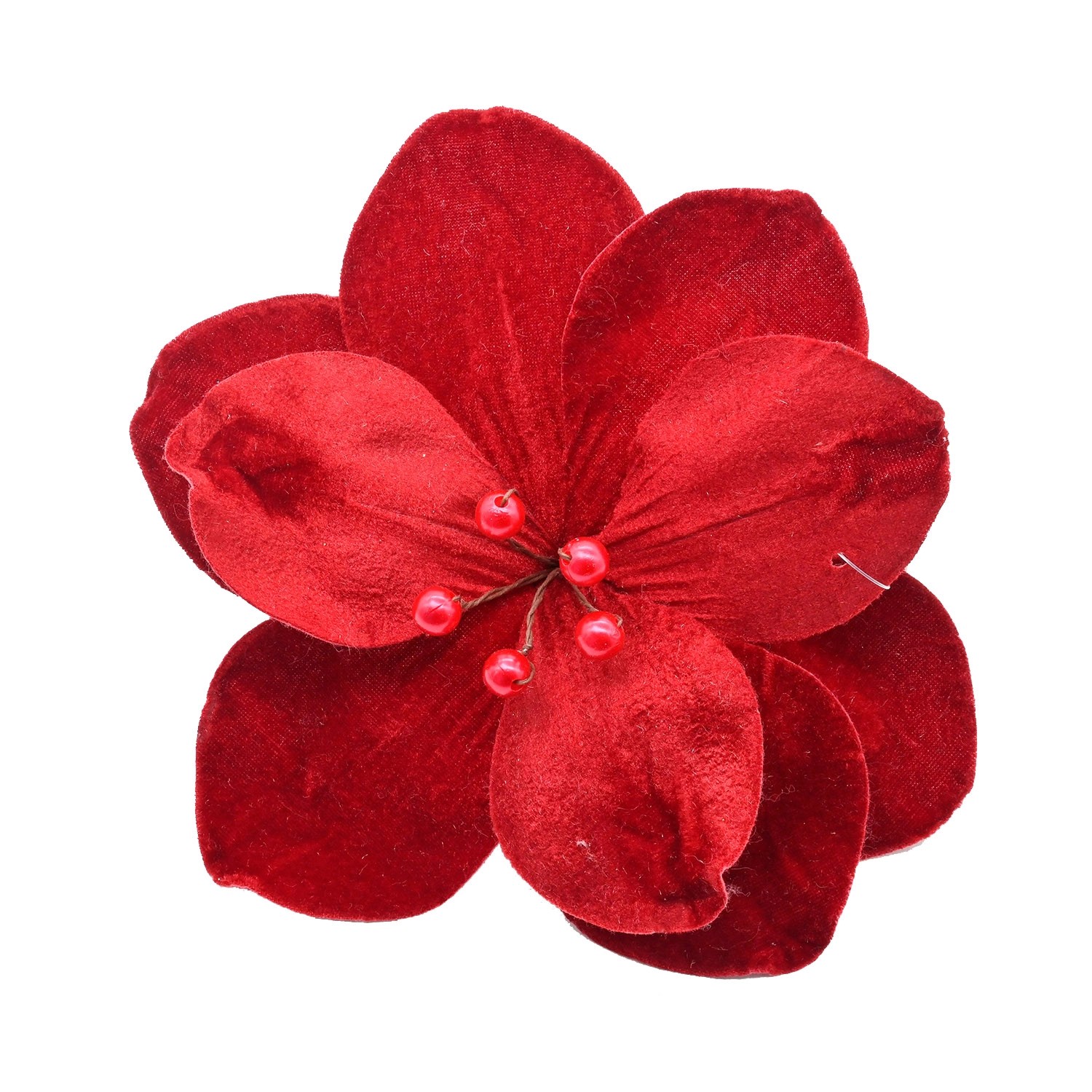 Magnolia na piku welurowa czerwona - 21 cm