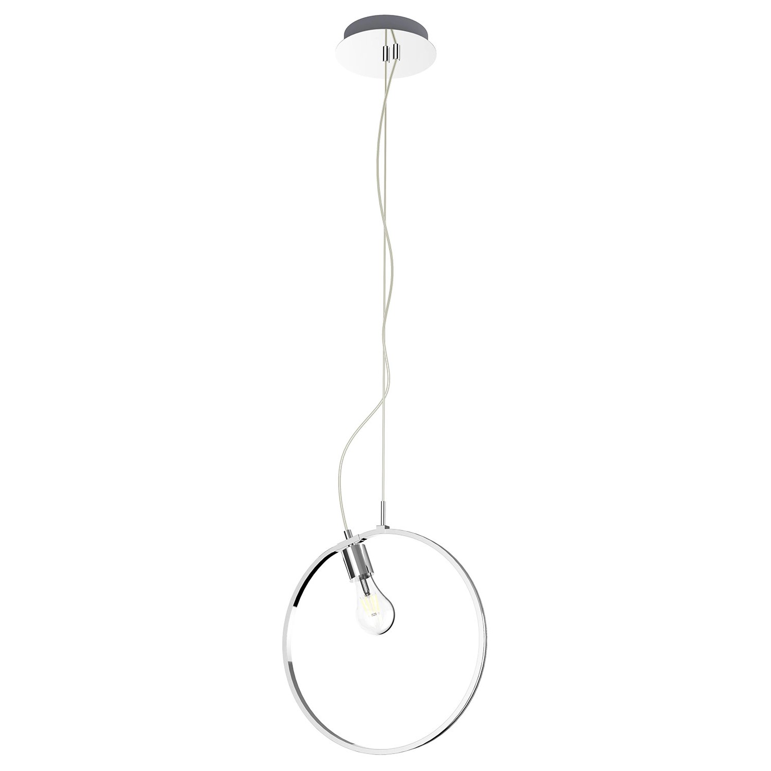 Candellux Lampa wisząca SKIROS 60+12W 4000K chrom