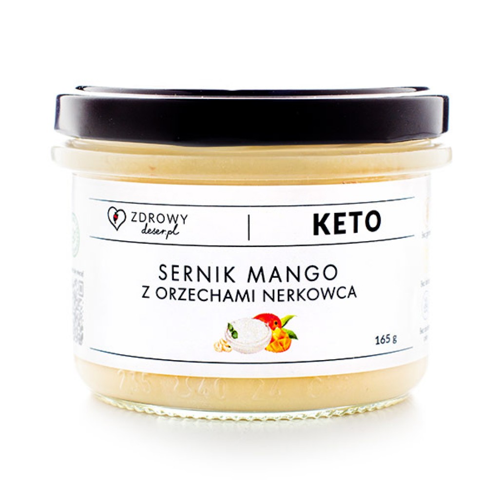 Keto sernik mango z orzechami nerkowca bez cukru, bez glutenu i laktozy (165g)