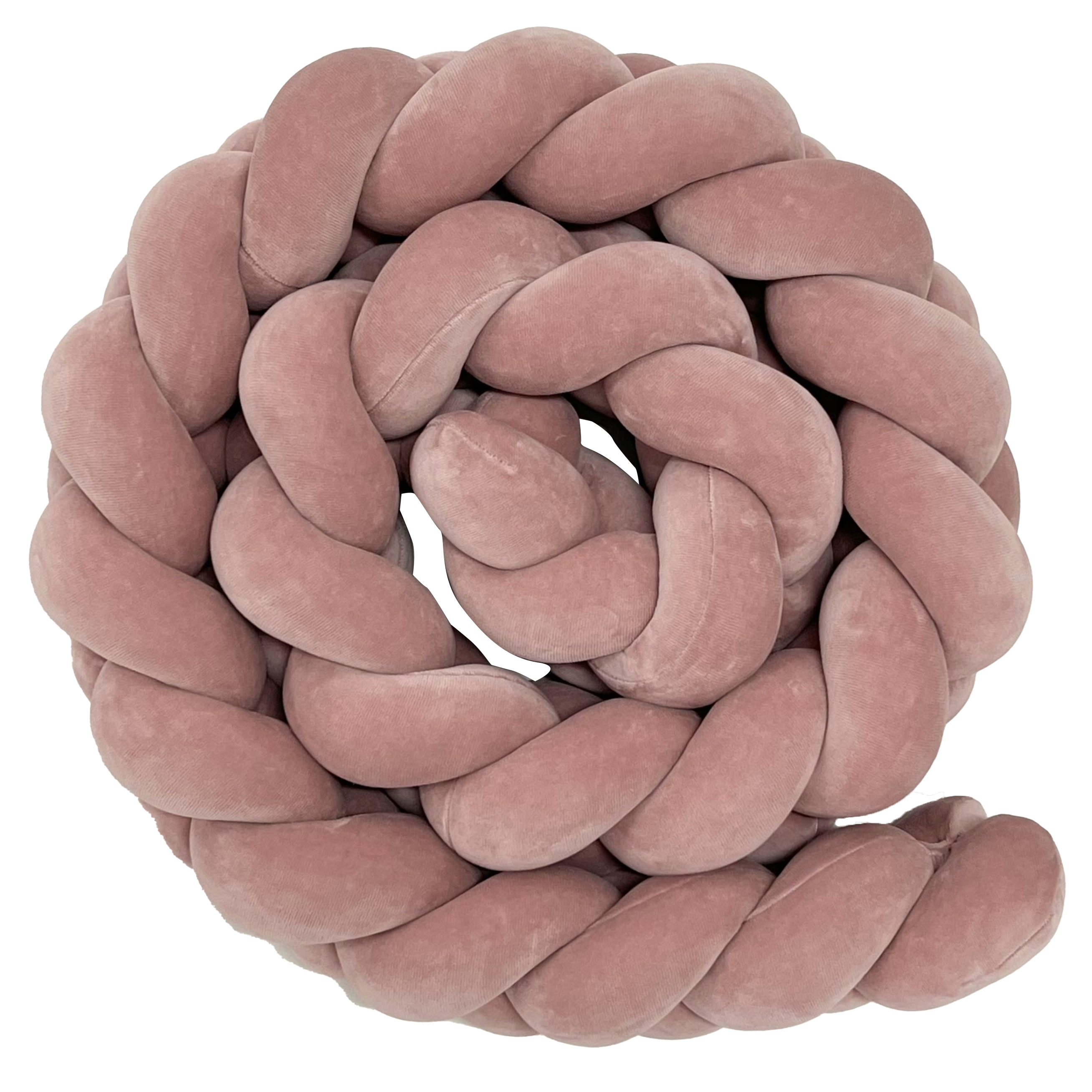 Ochraniacz warkocz welur antyczny róż LU - 160 cm