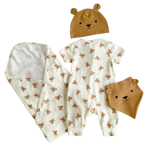 Zestaw upominkowy 4 el. Kreskówka Niedźwiadki Rozmiar do Wyboru NS - 3-6m