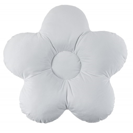 Poduszka Kwiatek XXL velvet biel 65 cm BR