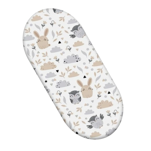 Prześcieradło bawełniane do gondoli Pastelowe Zwierzaki AL