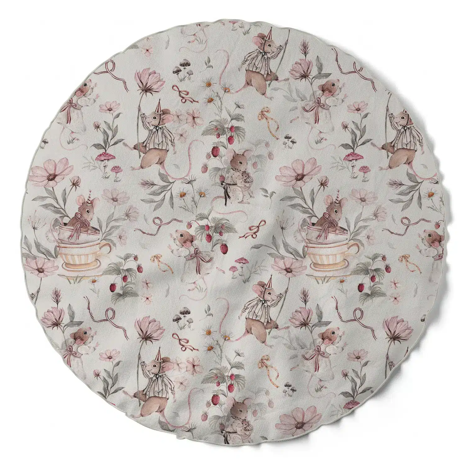 Mata do zabawy Myszki, druga strona beż