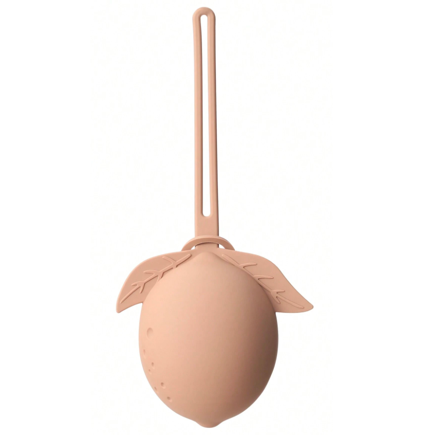 Silikonowy pojemnik na smoczek dla dziecka w kształcie cytryny brąz SN