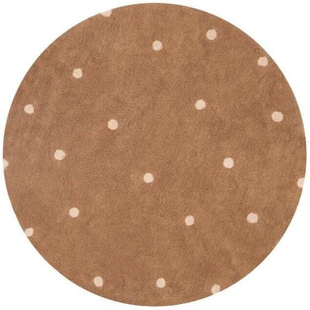 Dywan do prania Round Dot Chestnut 140cm KC