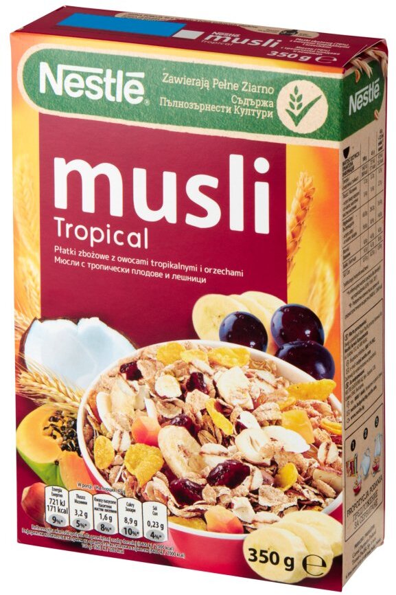 Musli Nestle Tropical, tropikalne, 350g
