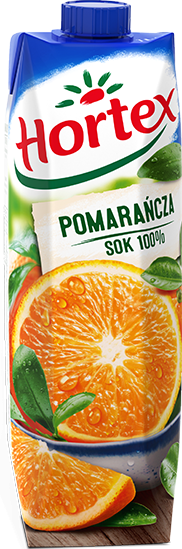 12x Sok pomarańczowy Hortex, karton, 1l