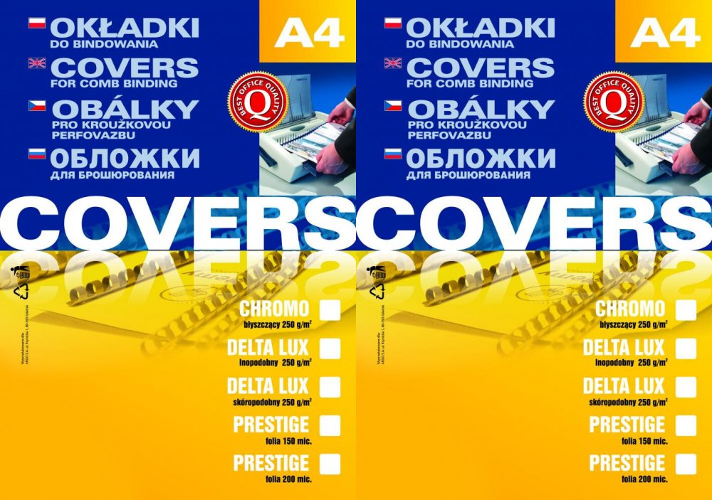 2x Okładki do bindowania Argo Prestige, A4, 200 μm, 100 sztuk, przezroczysty