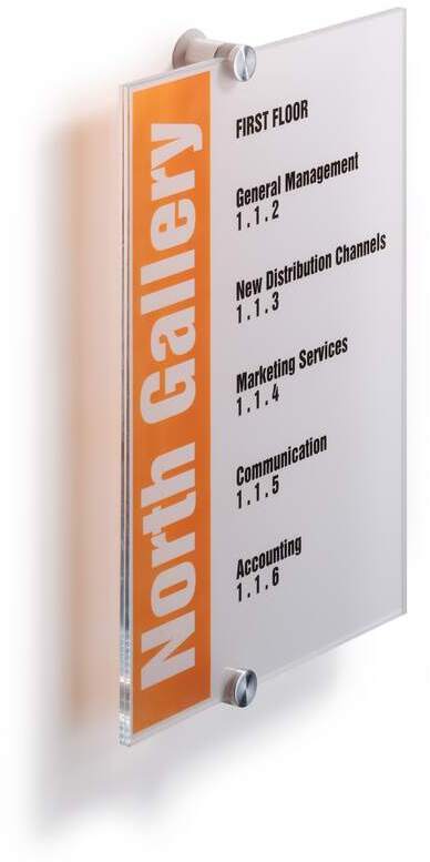 Tabliczka przydrzwiowa Durable Crystal Sign, pionowa, 210x297mm, przezroczysty