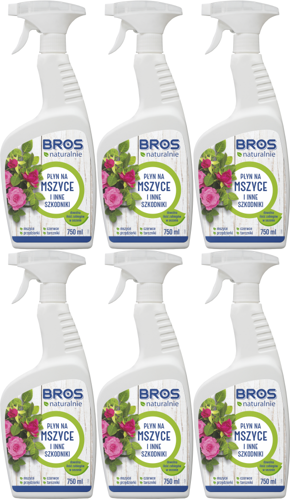 6x Spray Bros Naturalnie, mszyce i inne szkodniki, 750ml