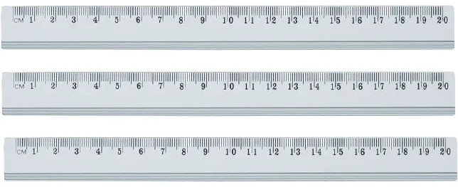 3x linijka aluminiowa Grand, 20cm