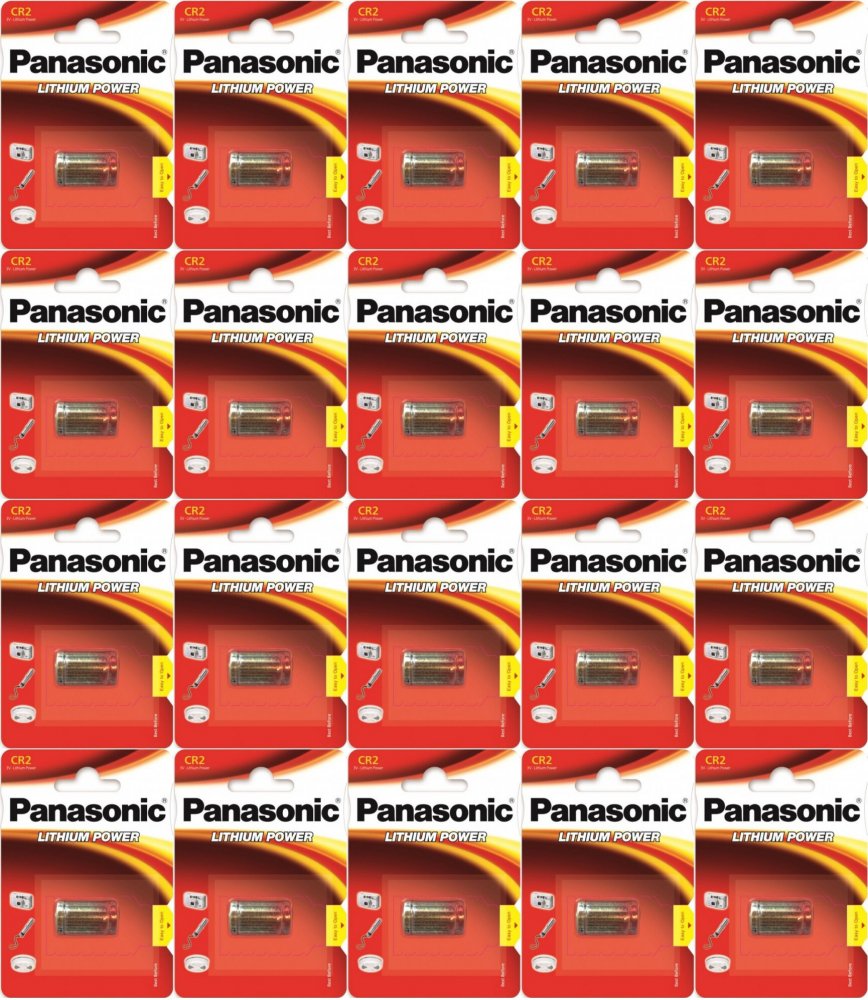 20x Bateria litowa Panasonic, CR2, 3V, 1 sztuka