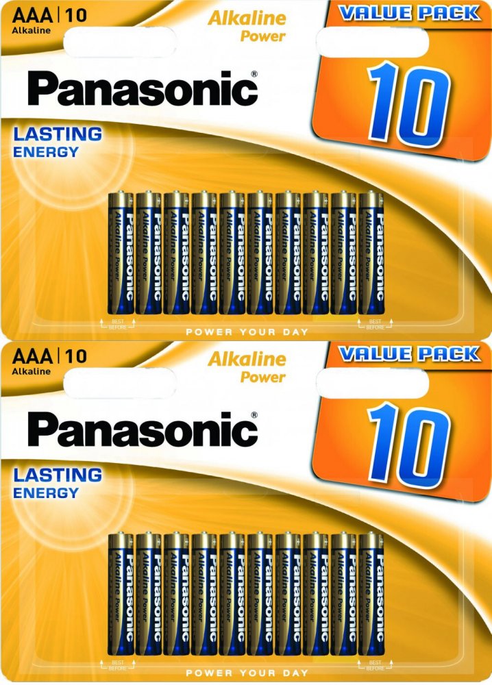 2x Bateria alkaliczna Panasonic Alkaline Power, AAA, 1.5V, LR03, 10 sztuk